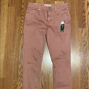 Light pink skinny high rise jeans